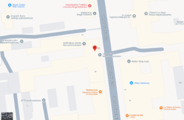 Mapa miasta z ulicą Sienkiewicza i numerem 63