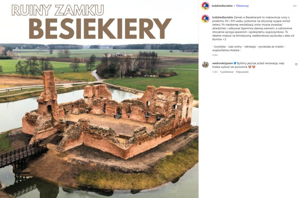 Nasza realizacja ponownie zauważona – Zamek w Besiekierach na Instagramie Nasza realizacja ponownie zauważona – Zamek w Besiekierach na Instagramie