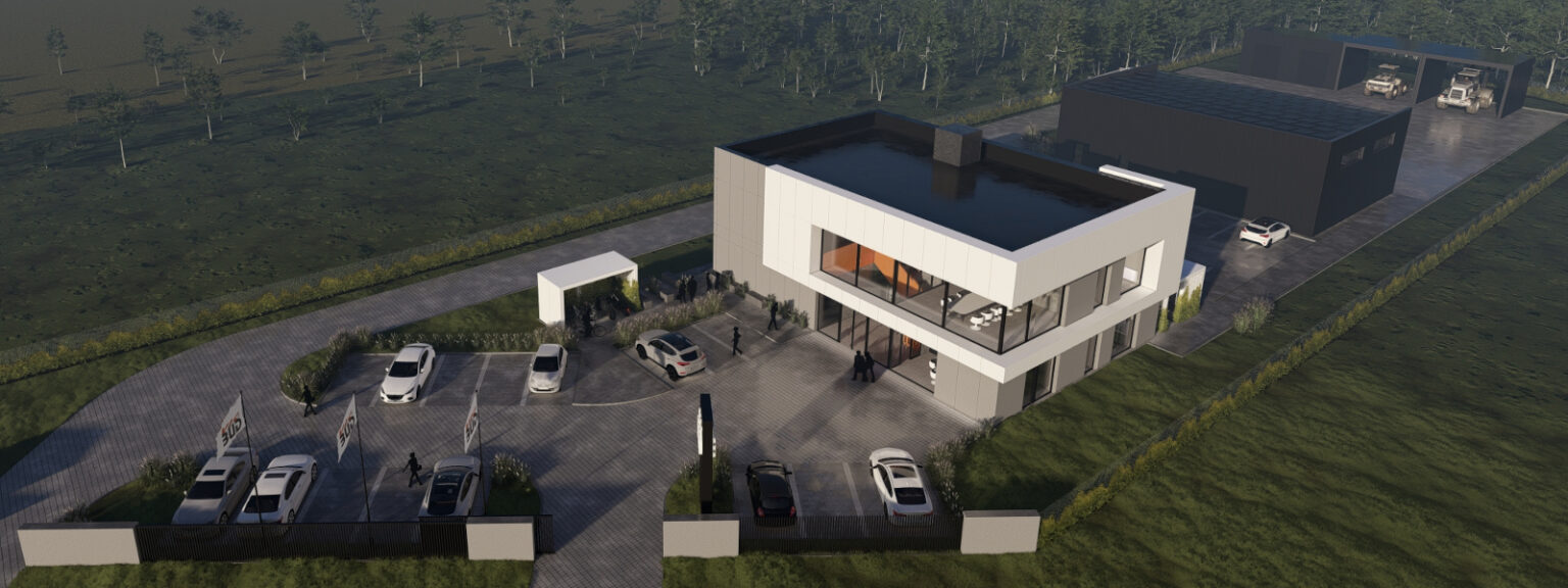 Siedziba firmy VIK-BUD, wizualizacja na baner